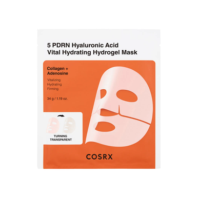 Masque 5 PDRN Hyaluronic Acid Vital Hydrating Hydrogel Mask Cosrx - Régénération