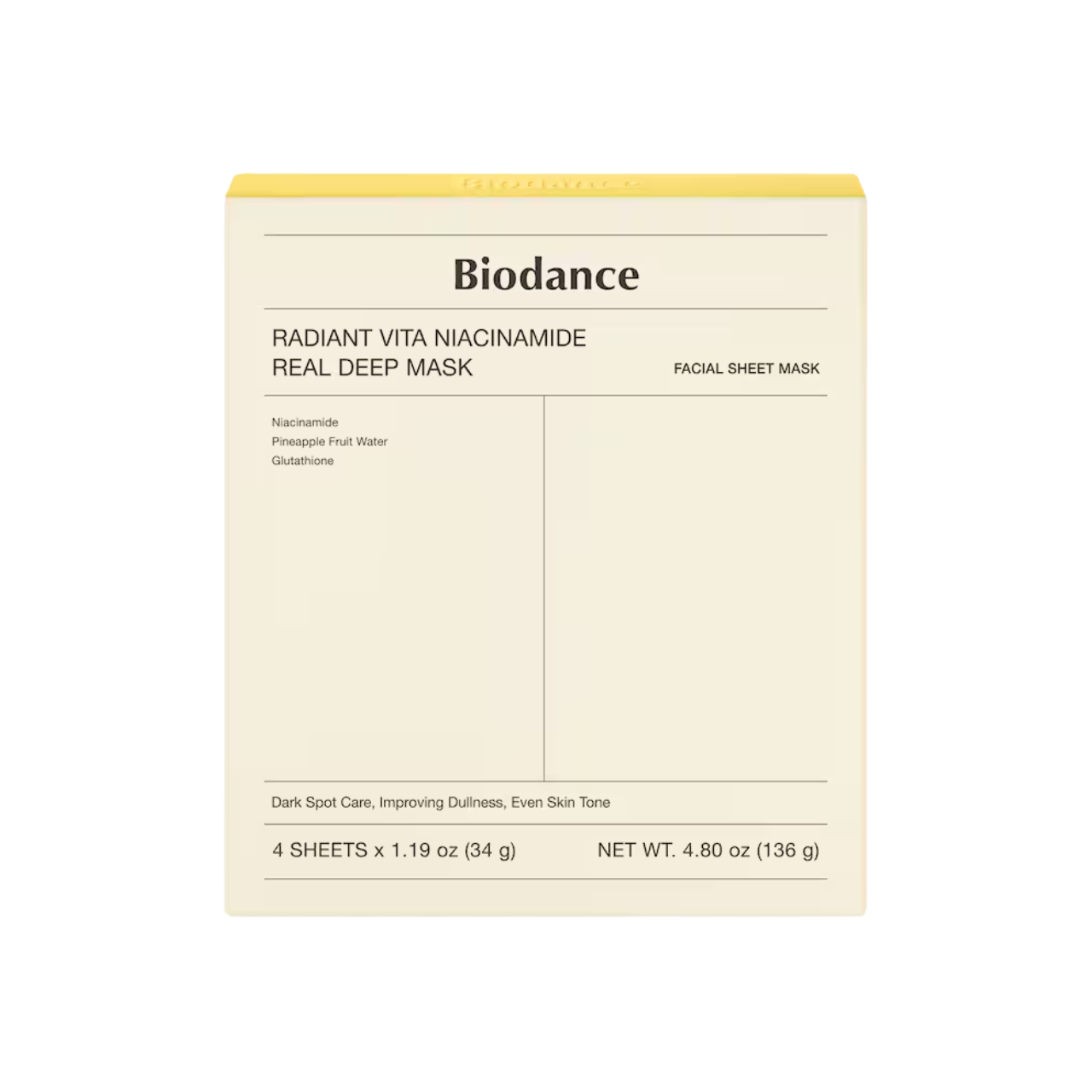 Pack Radiant Vita Niacinamide Real Deep Mask