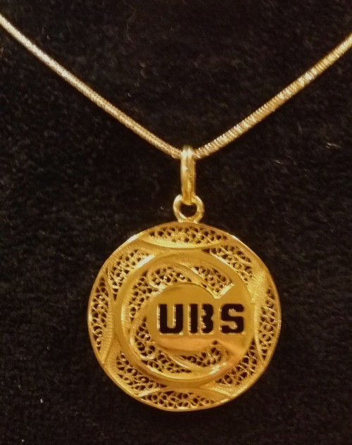 Gold Cubs Filigree Pendant -GCFP