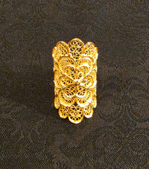 Gold Adjustable Ring Petals