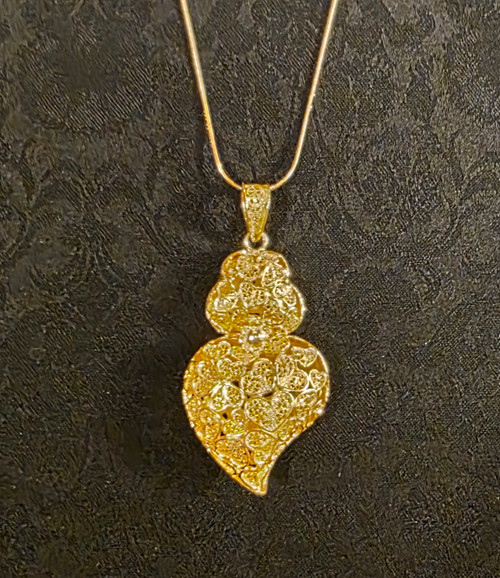 Double Sided Gold Heart of Viana Pendant
