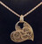 Silver Piece of my Heart 2" Filigree Pendant