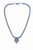 We carry this nickel necklace in size 15 in.  Its width is 1 in.  Custom sizes are available with 8-week delivery.  For help with sizing, please contact us by phone:  Shop hours are 10:00 - 6:00 daily, Central Time, from May through December, and 10:30 - 5:00 January through April.