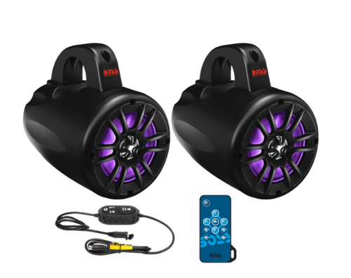 Boss Audio B40RGB - Systems ATV 4in Amplified Bluetooth Waketower IPX5 Speakers