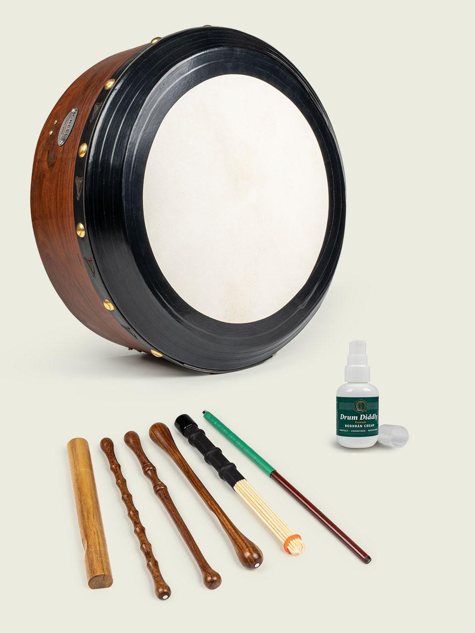 The Ultimate Rosewood 16” Deep-Rim Performance Bodhrán Set