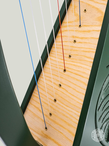 McNeela 12 string baby harp Green - Irish lever harp