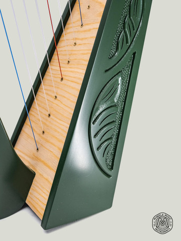 McNeela 12 string baby harp Green - Irish lever harp