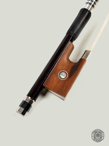 Premium Carbon Fibre Violin Bow - Coffee Brown with Snakewood Frog