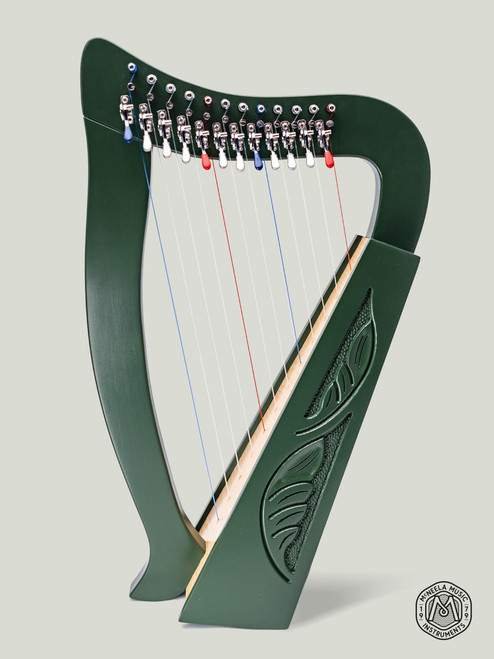 McNeela 12 string baby harp Green - Irish lever harp