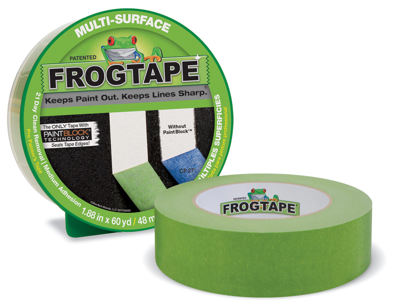 FrogTape Multi-Surface Painting Tape, Green, 0.94 in. x 60 yd.