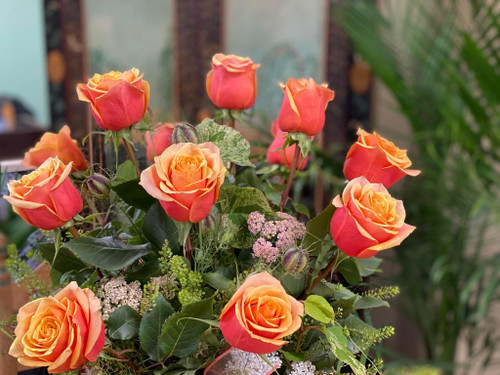 Dozen "Cherry Brandy" Roses