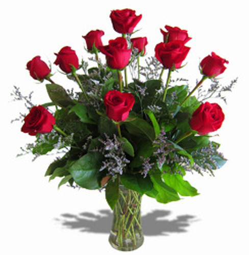 12 red roses wrapped in love for Valentines Day by Belvedere Flowers PA  Florist