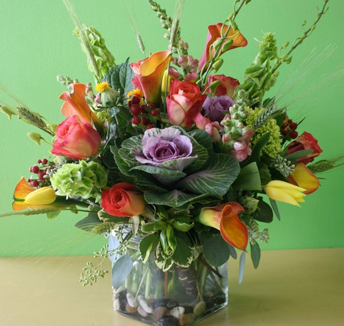 Premium Autumn Cube Vase