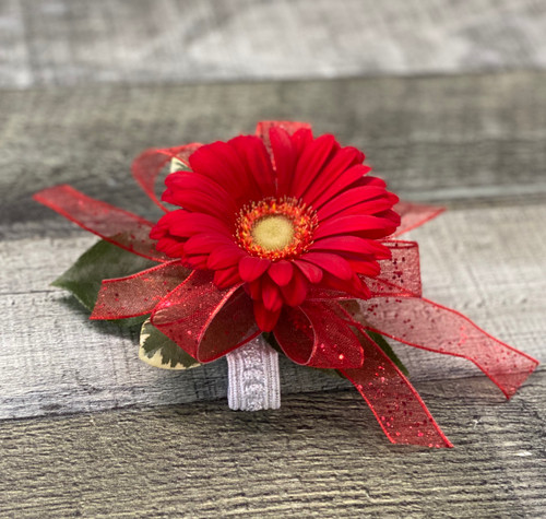 Miniature Gerbera Daisy - Wrist Corsage (choose your color)