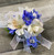 Blue & White Wrist Corsage