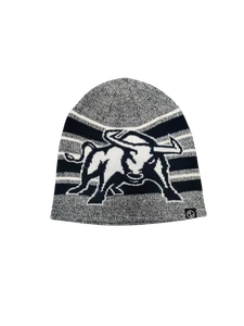 Black Heather Striped Beanie Aggie Mascot