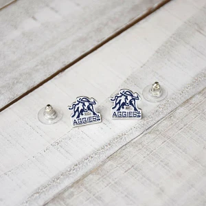 Mascot Post Earrings - Silver