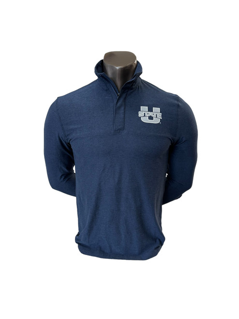 Navy Heather 1/4 Zip Windshirt