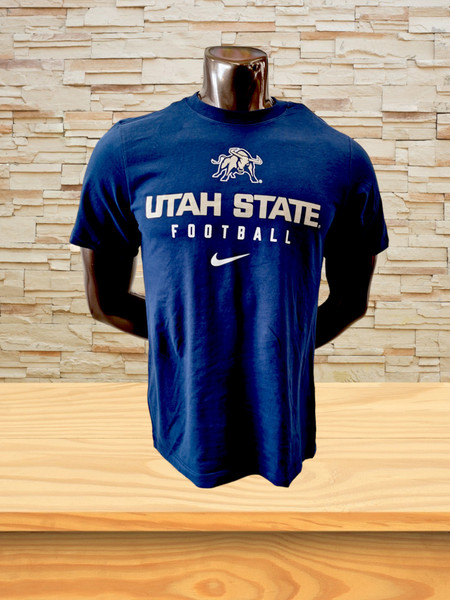 Nike Dri-Fit Utah State Football Aggie Mascot Tee