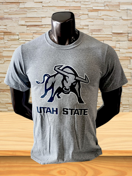 Utah State Mascot Tee Grey