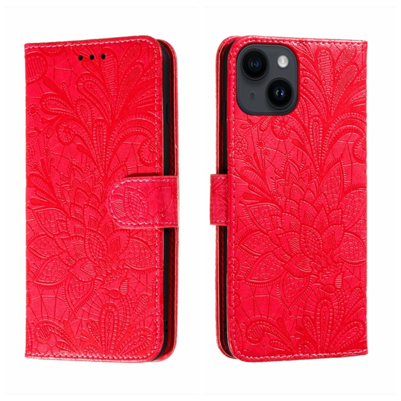 Phone case with leather lace