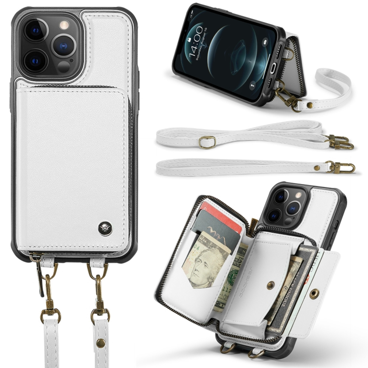 Double Phone Case iPhone 15 Pro Wallet Dual Phone Wallet 