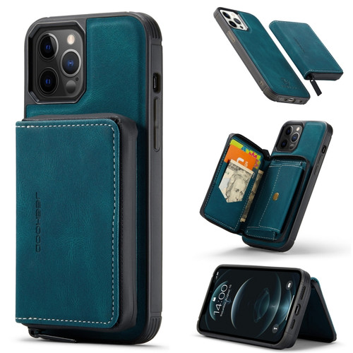 iPhone 13 mini JEEHOOD Magnetic Zipper Horizontal Flip Leather Case with Holder & Card Slot & Wallet  - Blue