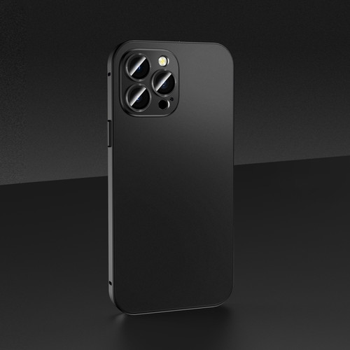 iPhone 12 Pro Skin Feel Frosted Metal Phone Case - Black
