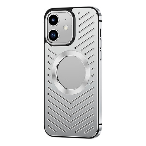 iPhone 12 MagSafe Magnetic Metal Cooling Phone Case - Silver