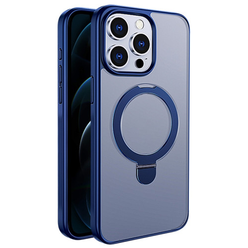 iPhone 12 Pro Multifunctional MagSafe Holder Phone Case - Blue