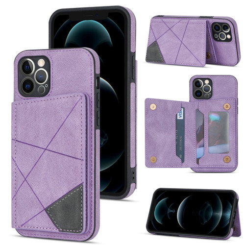iPhone 12 Pro Line Card Holder Phone Case - Purple