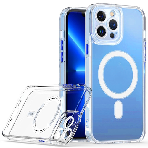 iPhone 12 Pro Cat-eye TPU + Acrylic Magsafe Phone Case - Blue