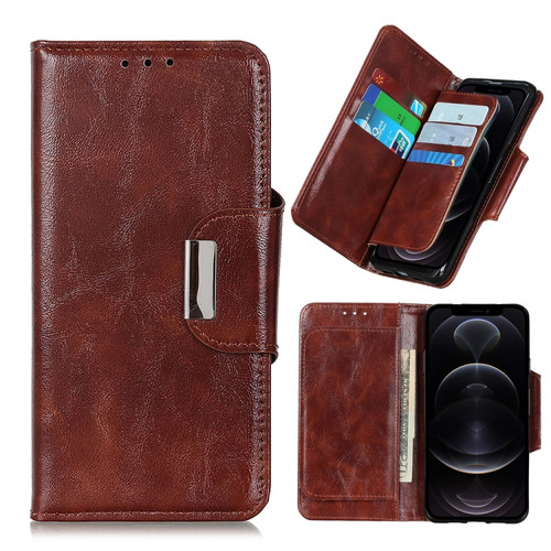 iPhone 12 / 12 Pro Crazy Horse Texture Horizontal Flip Leather Case with Holder & 6-Card Slots & Wallet - Brown