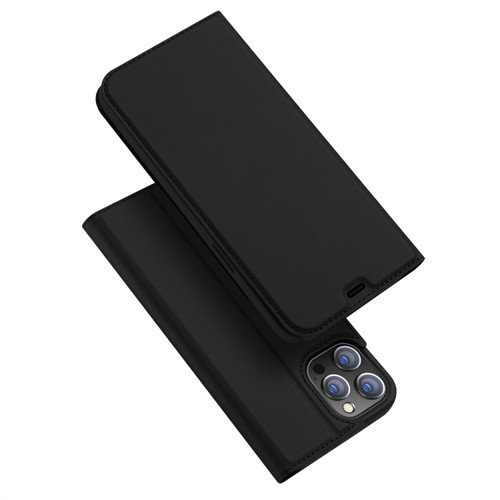 iPhone 12 / 12 Pro DUX DUCIS Skin Pro Series Horizontal Flip PU + TPU Leather Case, with Holder & Card Slots - Black