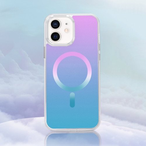 iPhone 12 Gradient Magsafe Magnetic Phone Case - Pink Blue