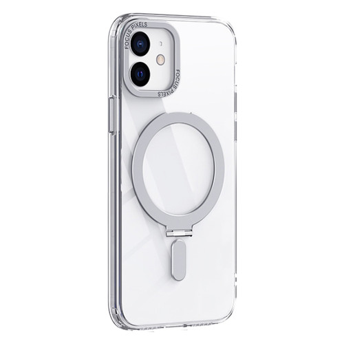 iPhone 12 Skin Feel MagSafe Shockproof Phone Case with Holder - White