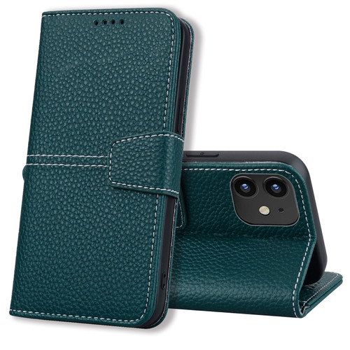 iPhone 12 mini Litchi RFID Leather Phone Case  - Green