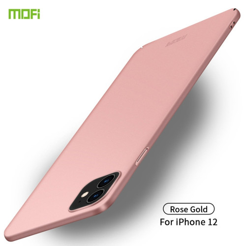 iPhone 12 mini MOFI Frosted PC Ultra-thin Hard Case - Rose gold
