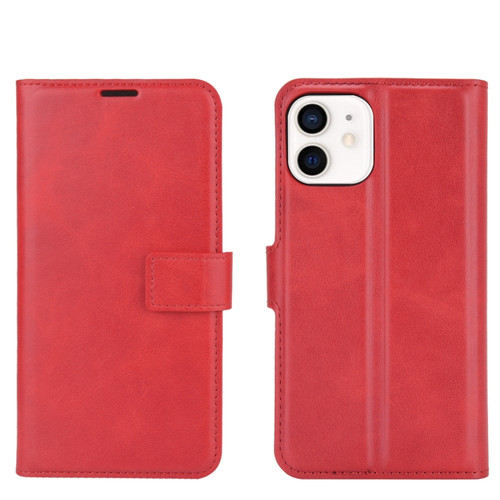 iPhone 12 mini Retro Calf Pattern Buckle Horizontal Flip Leather Case with Holder & Card Slot & Wallet  - Red