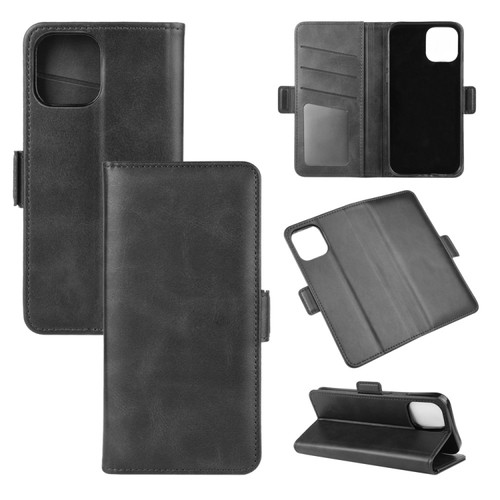 iPhone 12 mini Dual-side Magnetic Buckle Horizontal Flip Leather Case with Holder & Card Slots & Wallet - Black