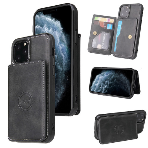 iPhone 12 mini Calf Texture Magnetic Case  - Black