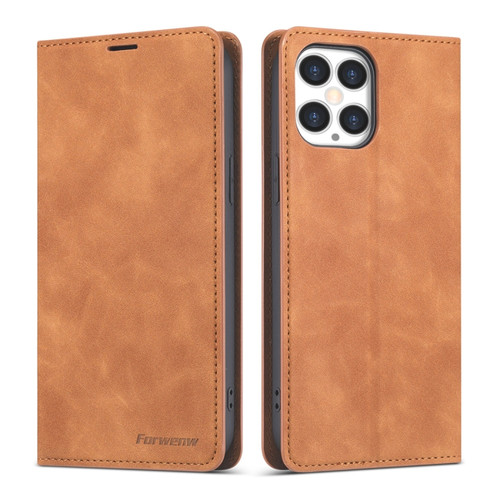 iPhone 12 mini Forwenw Dream Series Magnetic Oil Edge Horizontal Flip Leather Case with Holder & Card Slot & Photo Frame & Wallet iPhone 12 Pro Max - Brown