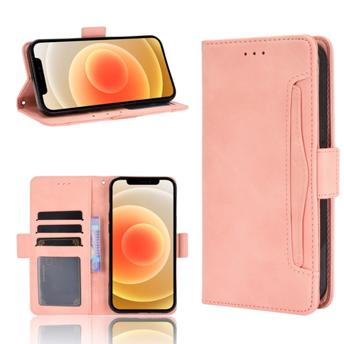 iPhone 12 mini Multiple Card Slots Horizontal Flip Leather Case with Holder & Wallet  - Pink