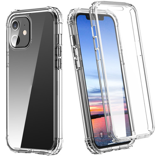 iPhone 12 mini Front and Back Transparent Four-corner Three-proof Case  - Transparent