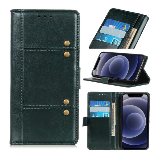 iPhone 12 mini Peas Crazy Horse Texture Horizontal Flip Leather Case with Holder & Card Slots & Wallet  - Green