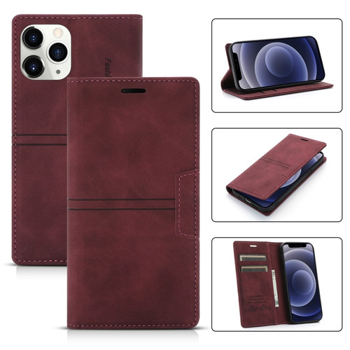 iPhone 12 mini Dream Magnetic Suction Business Horizontal Flip PU Leather Case with Holder & Card Slot & Wallet  - Wine Red