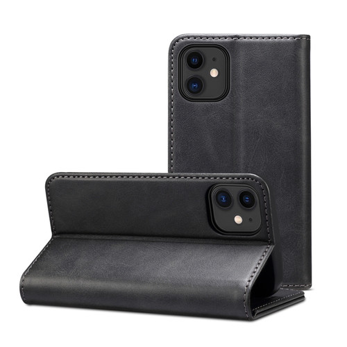 iPhone 12 mini Calf Texture Horizontal Flip Leather Case with Holder & Card Slots & Wallet  - Black