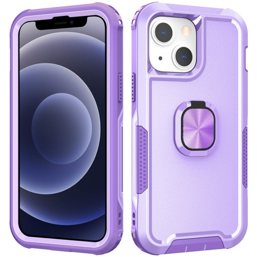 iPhone 12 mini 3 in 1 PC + TPU Phone Case with Ring Holder  - Purple