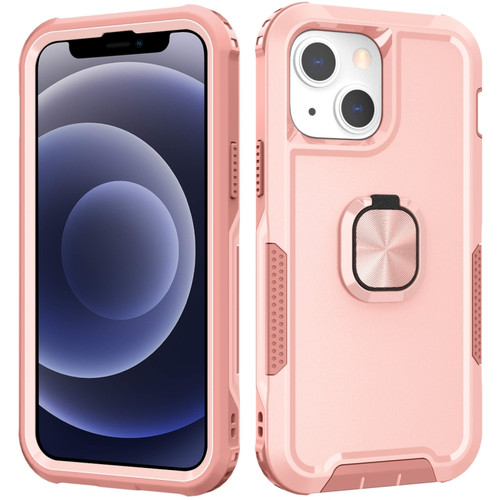 iPhone 12 mini 3 in 1 PC + TPU Phone Case with Ring Holder  - Pink