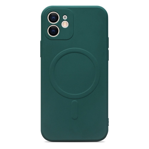 iPhone 12 mini Liquid Silicone Full Coverage Magsafe Phone Case  - Dark Green
